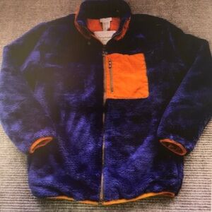 Blue and Orange Fleece Jacket